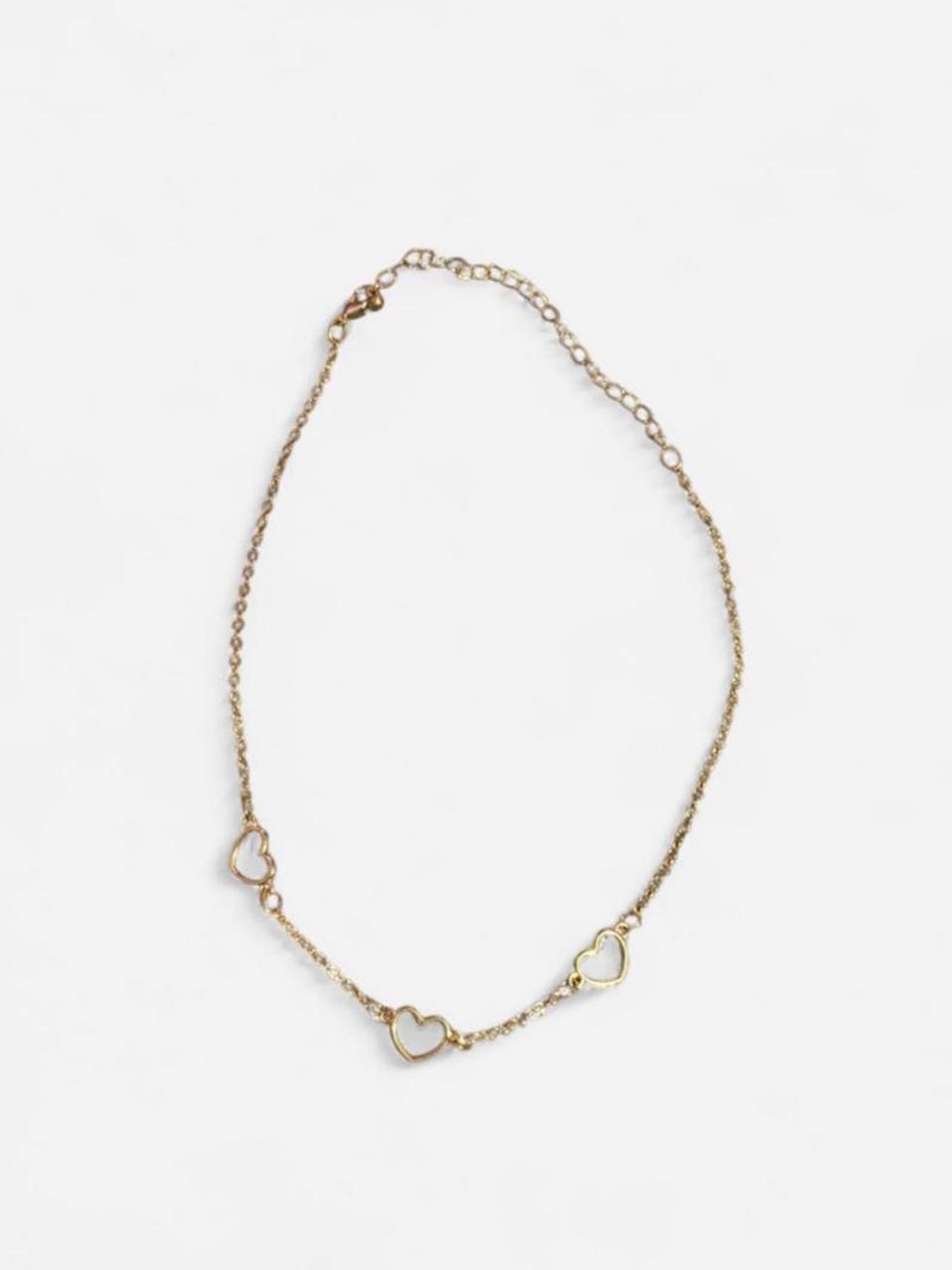 Gold Heart Charm Necklace - Women's Jewelry